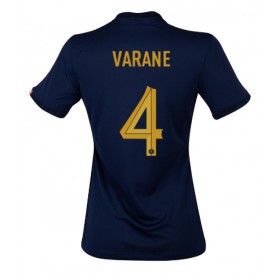 Fotbalové dres Francie Raphael Varane 4 Dámské Domácí Mistrovství Světa 2022 Krátký Rukáv